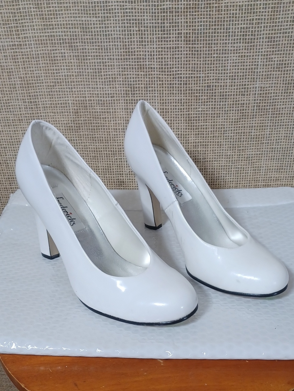 Frederick's of Hollywood White Patent High Heel Pumps